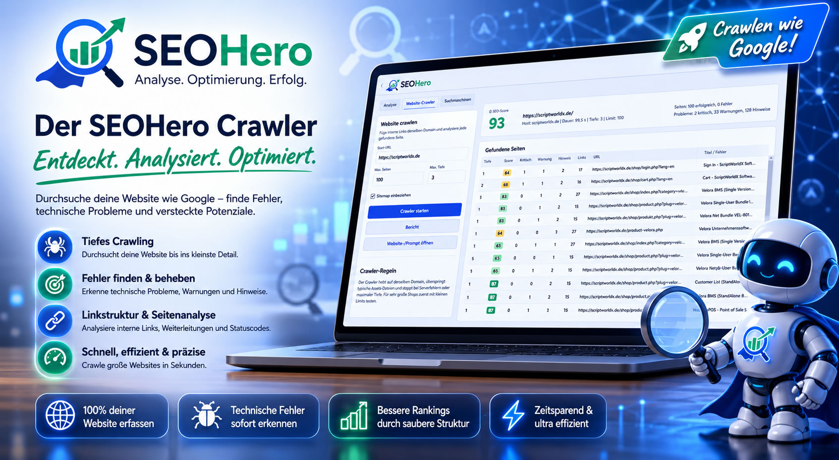SEOHero - SEO Analyse & Website Crawler